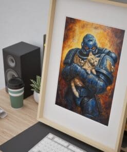 Space Ultramarine Cat Guardian – Warhammer 40k Gaming Room Cat Poster - Image 8