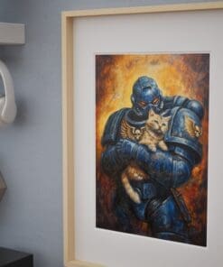 Space Ultramarine Cat Guardian – Warhammer 40k Gaming Room Cat Poster - Image 9